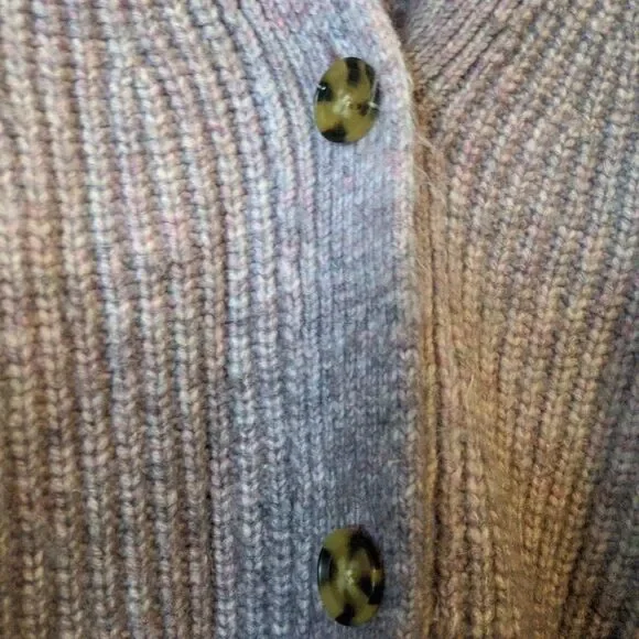 GAP Purple Cardigan Sweater Button Up Large Prep Grunge Vintage Classic - Picture 8 of 12